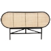 bali & pari Reegan Modern Bohemian Two-Tone Black and Natural Brown Rattan Queen Size Standalone Headboard - BSOWS030-Rattan-Black/Natural-HB-Queen
