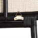 bali & pari Reegan Modern Bohemian Two-Tone Black and Natural Brown Rattan Queen Size Standalone Headboard - BSOWS030-Rattan-Black/Natural-HB-Queen