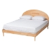 Baxton Studio Denton Japandi Natural Brown Finished Wood Queen Size Platform Bed