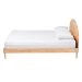 Baxton Studio Denton Japandi Natural Brown Finished Wood Queen Size Platform Bed - BSOBBT61137-A2 Natural Wood-Queen Bed