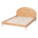 Baxton Studio Denton Japandi Natural Brown Finished Wood Queen Size Platform Bed - BSOBBT61137-A2 Natural Wood-Queen Bed