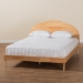 Baxton Studio Denton Japandi Natural Brown Finished Wood Queen Size Platform Bed - BSOBBT61137-A2 Natural Wood-Queen Bed