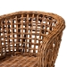 bali & pari Mario Modern Bohemian Natural Brown Finished Teak Wood and Rattan 2-Piece Dining Chair Set - BSOMario-Rattan-DC