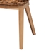 bali & pari Mario Modern Bohemian Natural Brown Finished Teak Wood and Rattan 2-Piece Dining Chair Set - BSOMario-Rattan-DC