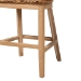 bali & pari Mario Modern Bohemian Natural Brown Finished Teak Wood and Rattan 2-Piece Counter Stool Set - BSOMario-Rattan-BS