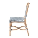 bali & pari Luciana Modern French Blue and White Weaving Natural Rattan Bistro Chair - BSOLuciana-Rattan-DC