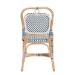 bali & pari Luciana Modern French Blue and White Weaving Natural Rattan Bistro Chair - BSOLuciana-Rattan-DC