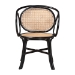 bali & pari Palesa Modern Bohemian Two-Tone Black and  Natural Brown Rattan Dining Chair - BSOWS032-Black-Rattan-DC