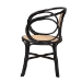 bali & pari Palesa Modern Bohemian Two-Tone Black and  Natural Brown Rattan Dining Chair - BSOWS032-Black-Rattan-DC