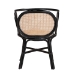 bali & pari Palesa Modern Bohemian Two-Tone Black and  Natural Brown Rattan Dining Chair - BSOWS032-Black-Rattan-DC