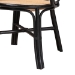 bali & pari Palesa Modern Bohemian Two-Tone Black and  Natural Brown Rattan Dining Chair - BSOWS032-Black-Rattan-DC