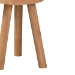 bali & pari Terah Mid-Century Modern Natural Brown Teak Wood Ottoman Footstool - BSOSolo-Natural-Stool
