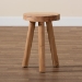 bali & pari Terah Mid-Century Modern Natural Brown Teak Wood Ottoman Footstool - BSOSolo-Natural-Stool