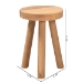 bali & pari Terah Mid-Century Modern Natural Brown Teak Wood Ottoman Footstool - BSOSolo-Natural-Stool