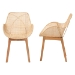 bali & pari Ballerina Japandi Natural Brown Finished Mahogany Wood and Rattan 2-Piece Dining Chair Set - BSOBalerina3-Natural Rattan-DC