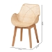 bali & pari Ballerina Japandi Natural Brown Finished Mahogany Wood and Rattan 2-Piece Dining Chair Set - BSOBalerina3-Natural Rattan-DC
