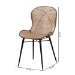 bali & pari Sabelle Japandi Greywashed Rattan and Black Metal 2-Piece Dining Chair Set - BSOSanta2-Light Grey Rattan-DC