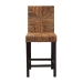 bali & pari Laymi Modern Bohemian Dark Brown Mahogany Wood and Seagrass Counter Stool - BSOLaymi-Mahogany-CS