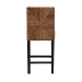 bali & pari Laymi Modern Bohemian Dark Brown Mahogany Wood and Seagrass Counter Stool - BSOLaymi-Mahogany-CS