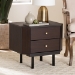 Baxton Studio Norwood Modern Transitional Two-Tone Black and Espresso Brown Finished Wood 2-Drawer End Table - BSOLV34ST3424WI-MW-Side Table