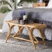 bali & pari Septa Modern Bohemian Natural Brown Rattan Accent Bench - BSOSepta-Rattan-Bench