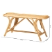 bali & pari Septa Modern Bohemian Natural Brown Rattan Accent Bench - BSOSepta-Rattan-Bench