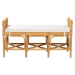 bali & pari Nairi Modern Bohemian Natural Brown Rattan Bench - BSOWS21-Rattan-Bench