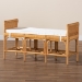 bali & pari Nairi Modern Bohemian Natural Brown Rattan Bench - BSOWS21-Rattan-Bench