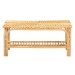 bali & pari Himari Modern Bohemian Natural Brown Rattan Accent Bench - BSOWS24-Rattan-Bench