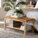 bali & pari Himari Modern Bohemian Natural Brown Rattan Accent Bench - BSOWS24-Rattan-Bench
