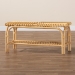 bali & pari Himari Modern Bohemian Natural Brown Rattan Accent Bench - BSOWS24-Rattan-Bench