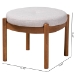 Baxton Studio Iliana Japandi Greyish Beige Fabric and Walnut Brown Finished Wood Ottoman Footstool - BSOBBT5454-Greyish Beige/Walnut-Stool