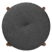 Baxton Studio Iliana Japandi Dark Grey Fabric and Walnut Brown Finished Wood Ottoman Footstool - BSOBBT5454-Dark Grey/Walnut-Stool