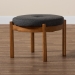 Baxton Studio Iliana Japandi Dark Grey Fabric and Walnut Brown Finished Wood Ottoman Footstool - BSOBBT5454-Dark Grey/Walnut-Stool