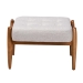 Baxton Studio Jeanine Japandi Greyish Beige Fabric and Walnut Brown Finished Wood Ottoman Footstool - BSOBBT5455-Greyish Beige/Walnut-Stool