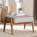 Baxton Studio Jeanine Japandi Greyish Beige Fabric and Walnut Brown Finished Wood Ottoman Footstool - BSOBBT5455-Greyish Beige/Walnut-Stool