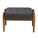 Baxton Studio Jeanine Japandi Dark Grey Fabric and Walnut Brown Finished Wood Ottoman Footstool - BSOBBT5455-Dark Grey/Walnut-Stool