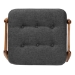 Baxton Studio Jeanine Japandi Dark Grey Fabric and Walnut Brown Finished Wood Ottoman Footstool - BSOBBT5455-Dark Grey/Walnut-Stool