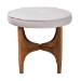 Baxton Studio Theo Japandi Greyish Beige Fabric and Walnut Brown Finished Wood Ottoman Footstool - BSOBBT5456-Greyish Beige/Walnut-Stool