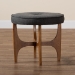 Baxton Studio Theo Japandi Dark Grey Fabric and Walnut Brown Finished Wood Ottoman Footstool - BSOBBT5456-Dark Grey/Walnut-Stool