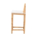 bali & pari Zariah Modern Bohemian Natural Brown Rattan and Mahogany Wood Bar Stool - BSOWS15-Mahogany-BS