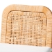 bali & pari Zariah Modern Bohemian Natural Brown Rattan and Mahogany Wood Bar Stool - BSOWS15-Mahogany-BS