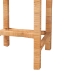 bali & pari Zariah Modern Bohemian Natural Brown Rattan and Mahogany Wood Bar Stool - BSOWS15-Mahogany-BS