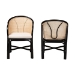 bali & pari Miranda Modern Bohemian Two-Tone Black and Natural Brown Rattan 2-Piece Dining Chair Set - BSOMiranda-Rattan-DC
