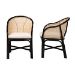 bali & pari Miranda Modern Bohemian Two-Tone Black and Natural Brown Rattan 2-Piece Dining Chair Set - BSOMiranda-Rattan-DC