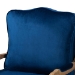 Baxton Studio Jules Traditional Navy Blue Fabric and French Oak Brown Finished Wood Accent Chair - BSOBBT5470-Navy Blue/French Oak-Chair