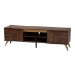 Baxton Studio Graceland Mid-Century Modern Transitional Walnut Brown Finished Wood 2-Door TV Stand