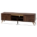 Baxton Studio Graceland Mid-Century Modern Transitional Walnut Brown Finished Wood 2-Door TV Stand - BSOLV45TV4512WI-CLB-TV Stand