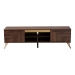 Baxton Studio Graceland Mid-Century Modern Transitional Walnut Brown Finished Wood 2-Door TV Stand - BSOLV45TV4512WI-CLB-TV Stand