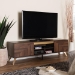 Baxton Studio Graceland Mid-Century Modern Transitional Walnut Brown Finished Wood 2-Door TV Stand - BSOLV45TV4512WI-CLB-TV Stand
